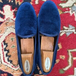 Del Toro Blue Velvet Loafers, Sz 8, Great Condition